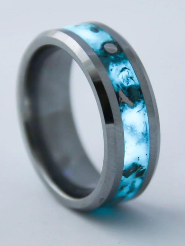 Unique handmade orders anodized titanium ring 