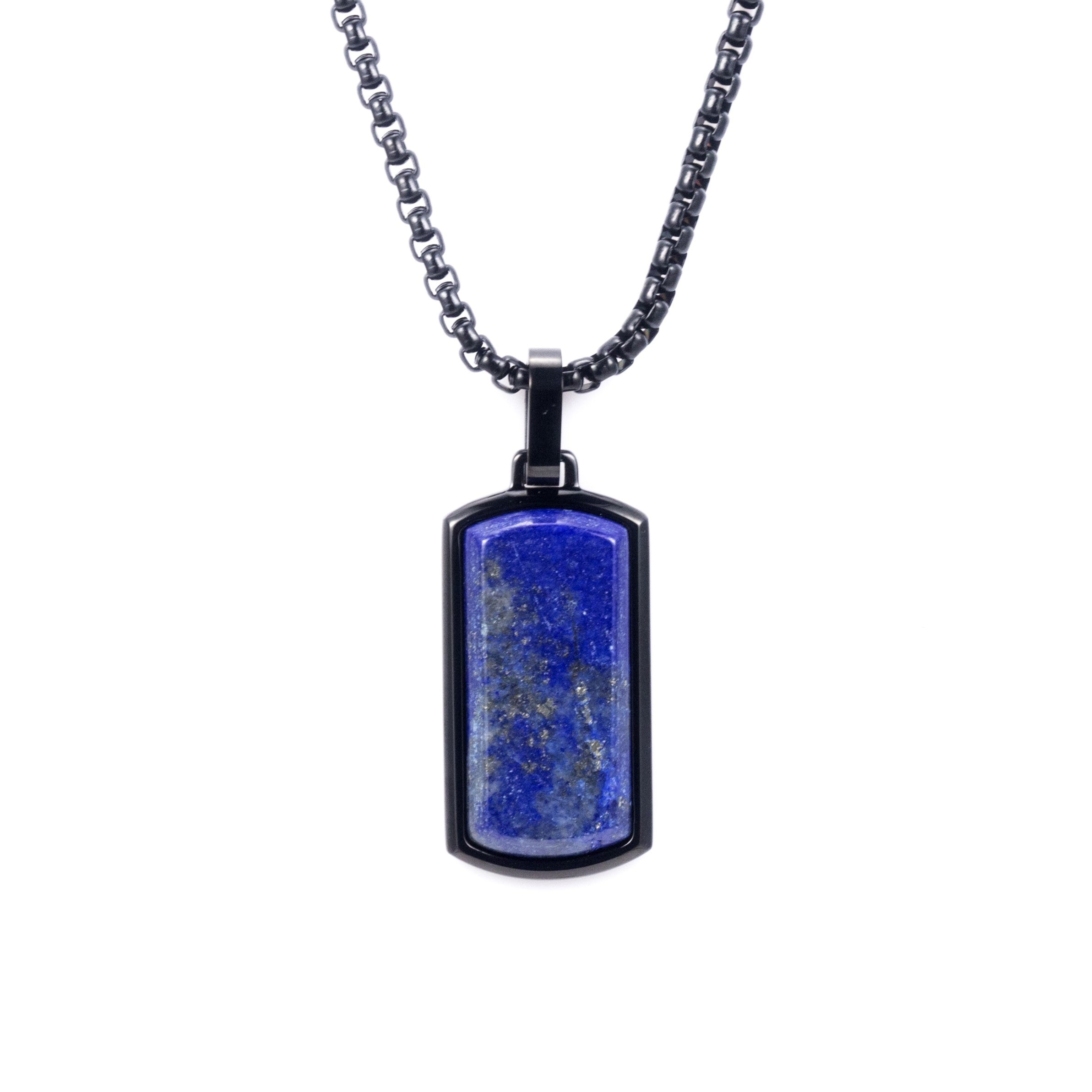 Lapis Lazuli Dog Tag Pendant | Patrick Adair Designs