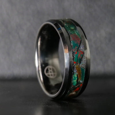 March Birthstone Ring | Bloodstone Glowstone Ring - Patrick Adair Designs