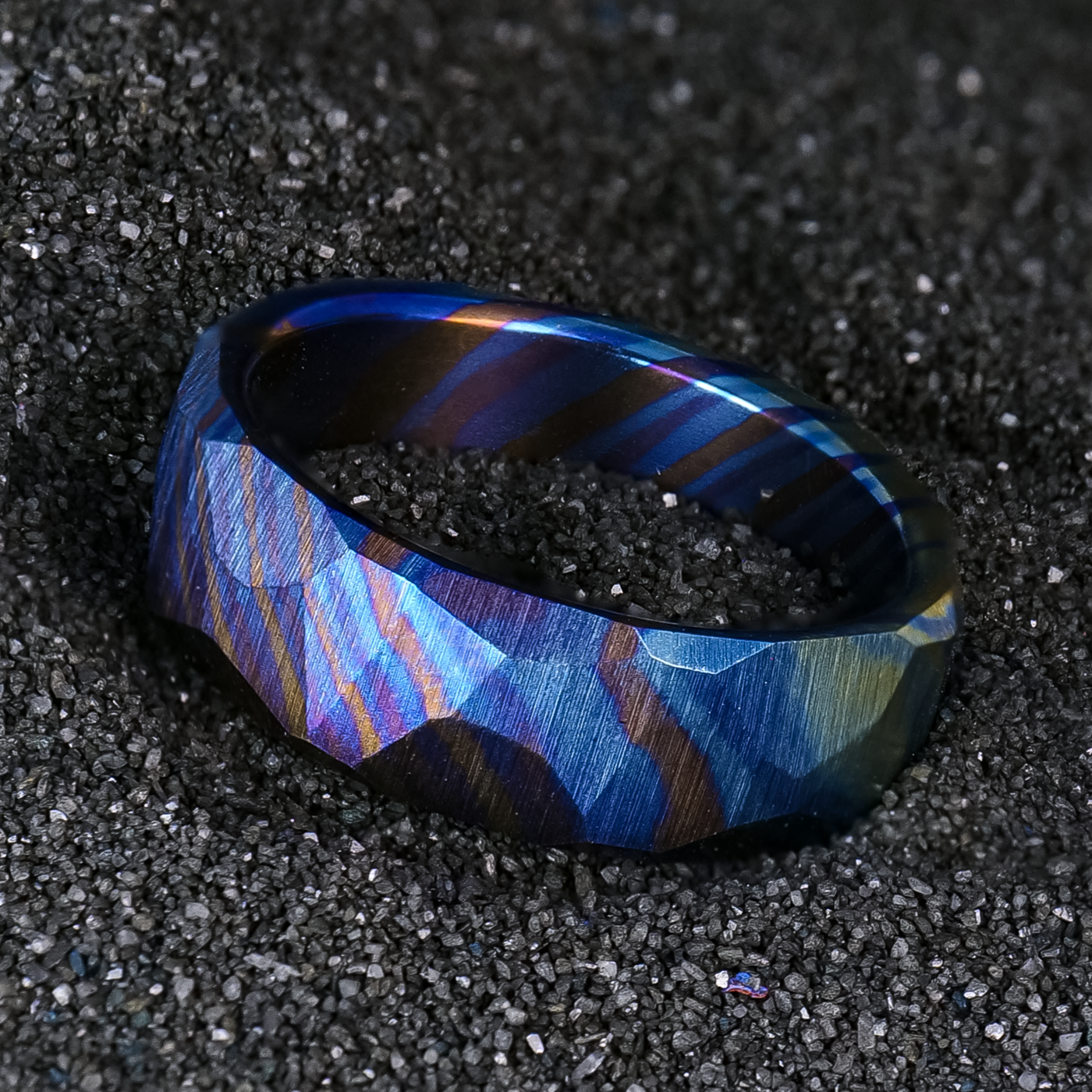 Obsidian Timascus Ring - Patrick Adair Designs