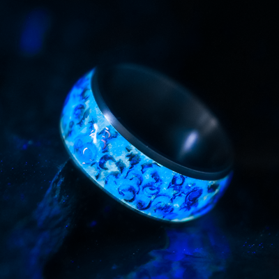 Sunken Artifact Halo Ring on Titanium - Patrick Adair Designs
