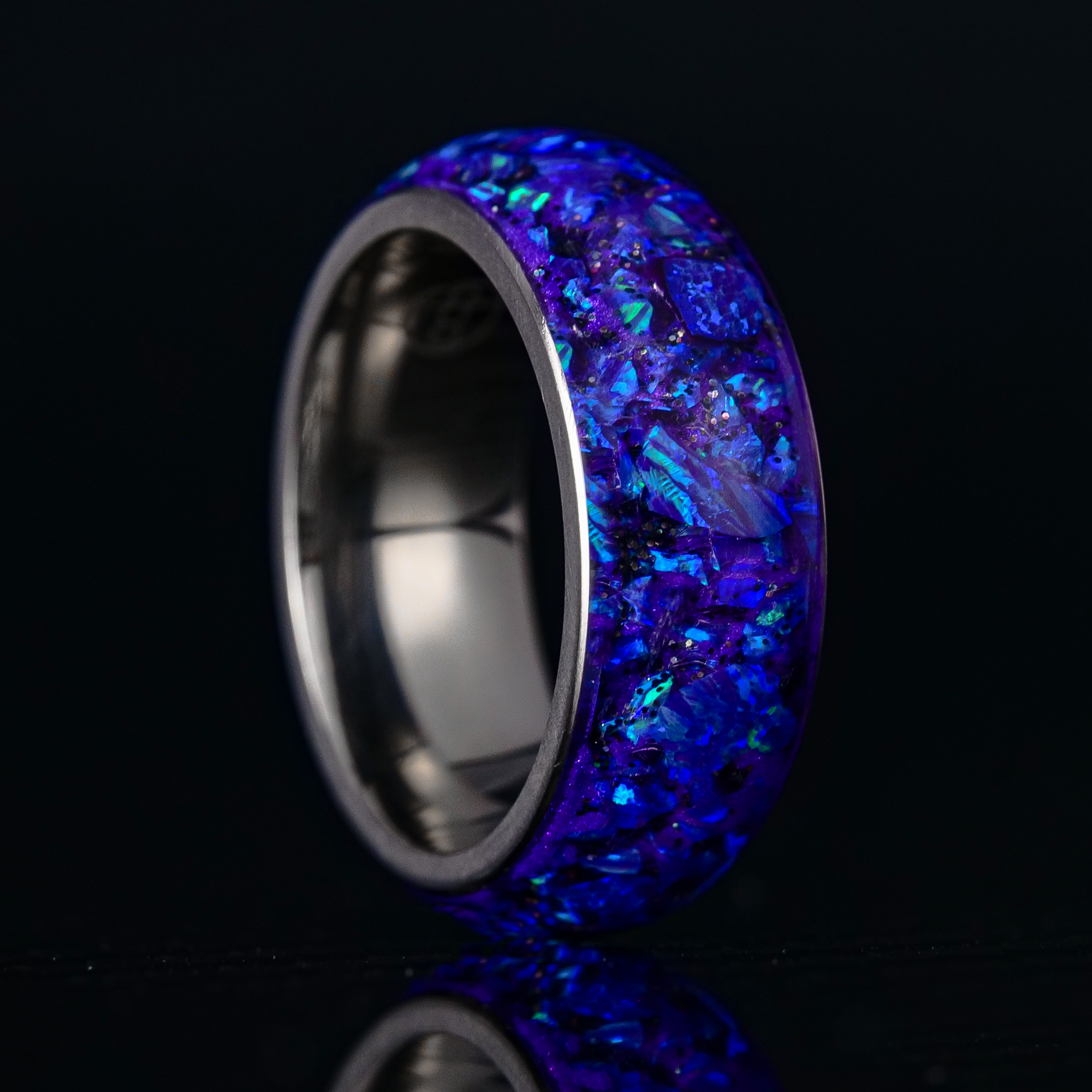 Custom Titanium Glowstone Ring