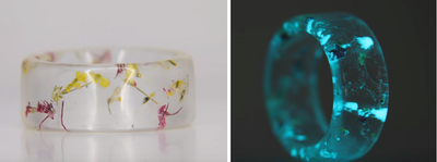 Making a Resin Cast Ring out of Glowing Flowers