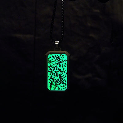 Malachite and Gold Leaf Glowstone Pendant - Patrick Adair Designs
