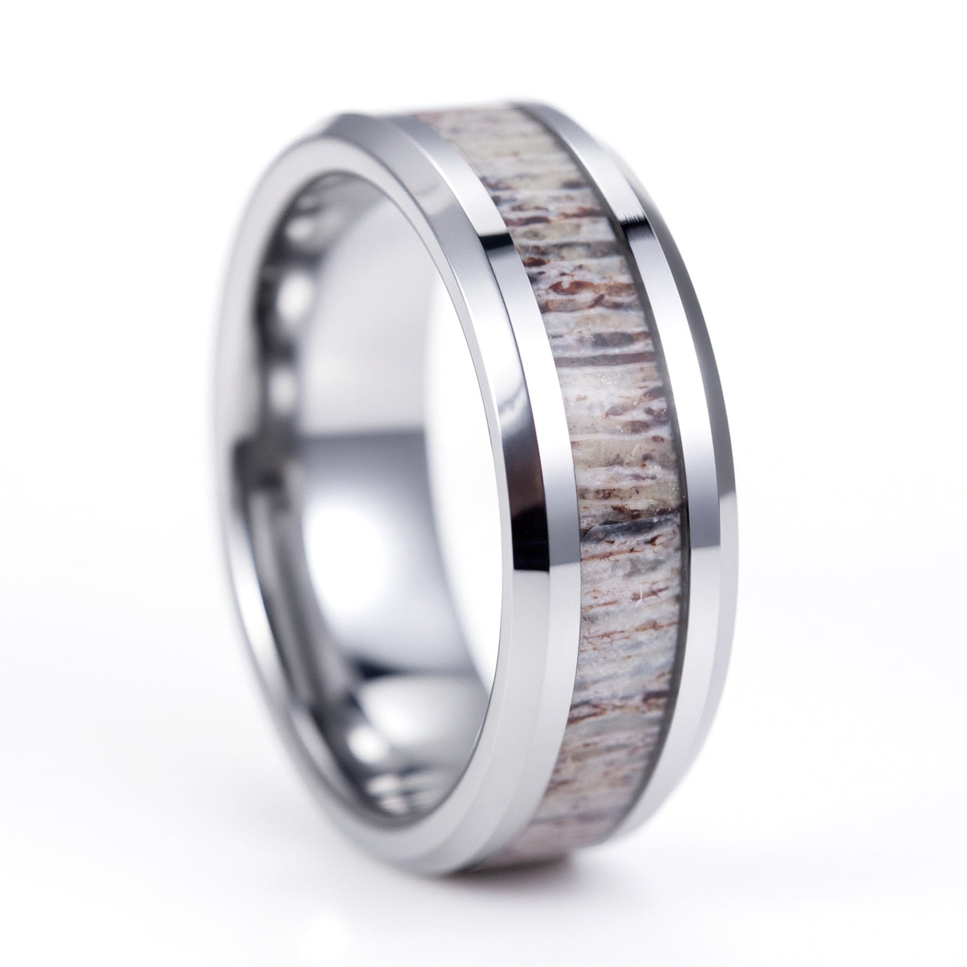 Deer Antler and Tungsten Ring