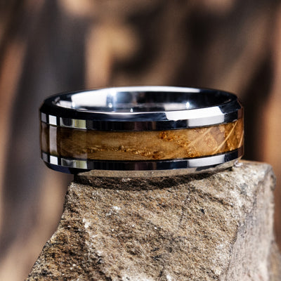 Whiskey Barrel and Tungsten Ring