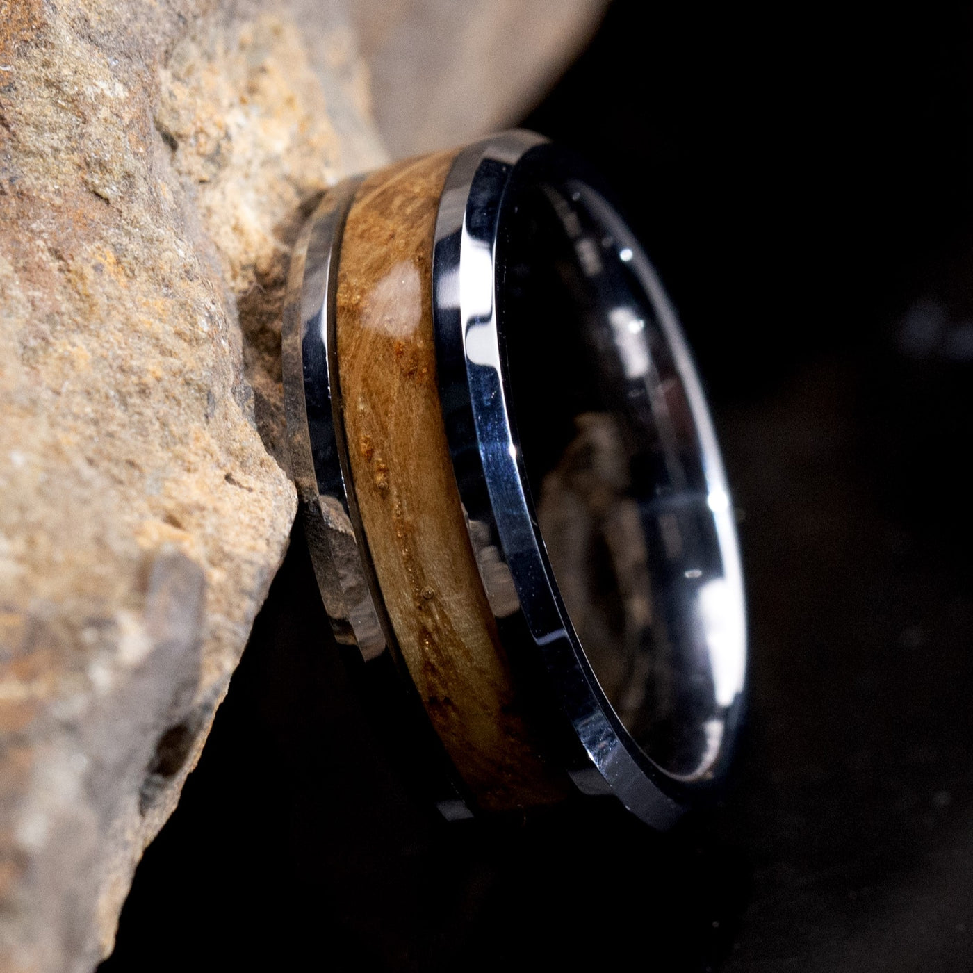 Whiskey Barrel and Tungsten Ring