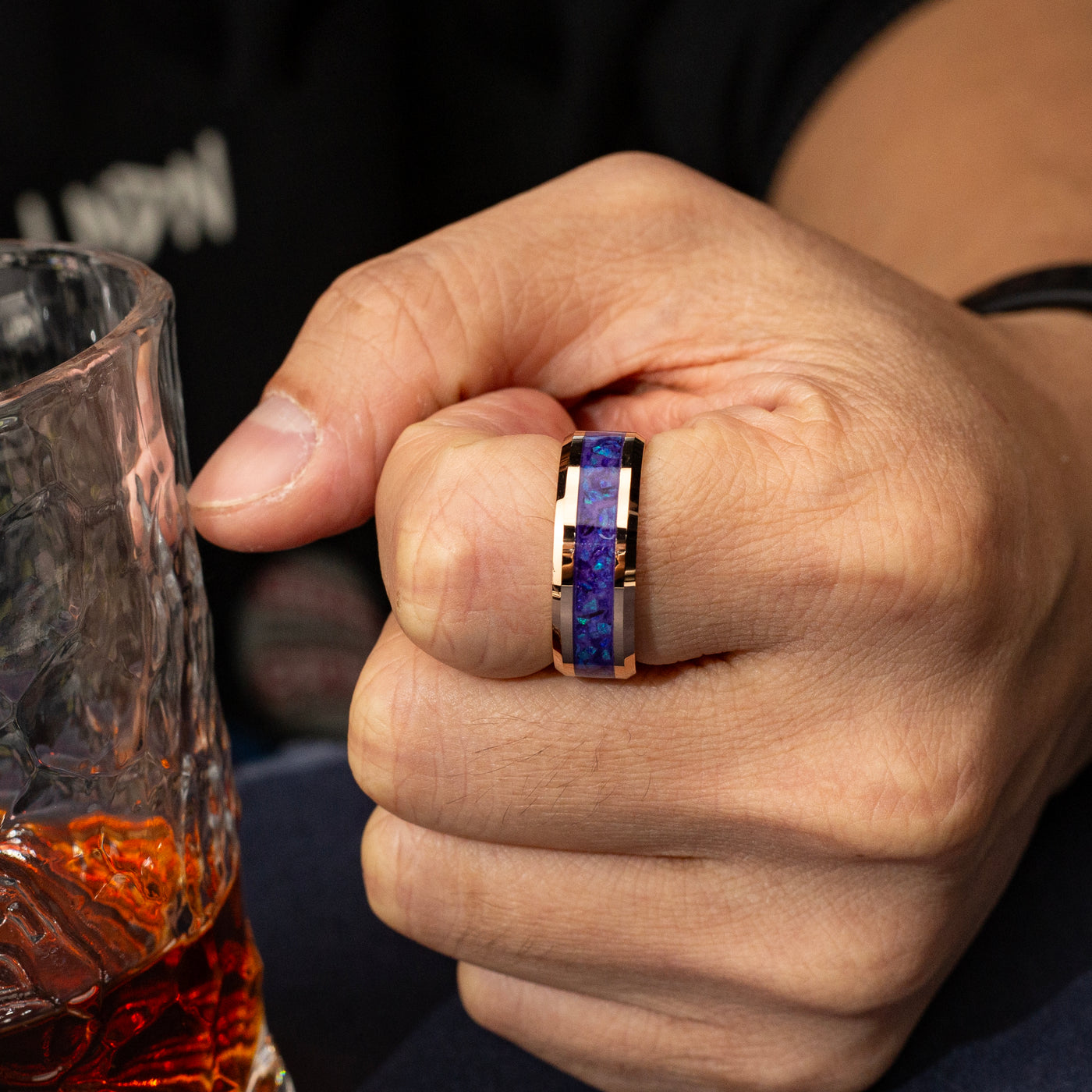 Rose Gold Lavender Opal Glowstone Ring | Patrick Adair Designs