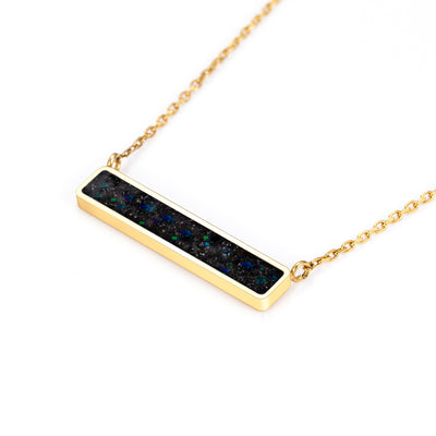 Star Dust Opal Glowstone Inlay Bar Necklace - Patrick Adair Designs
