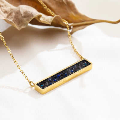 Star Dust Opal Glowstone Inlay Bar Necklace - Patrick Adair Designs