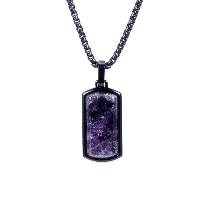 Amethyst Dog Tag Pendant– Patrick Adair Designs