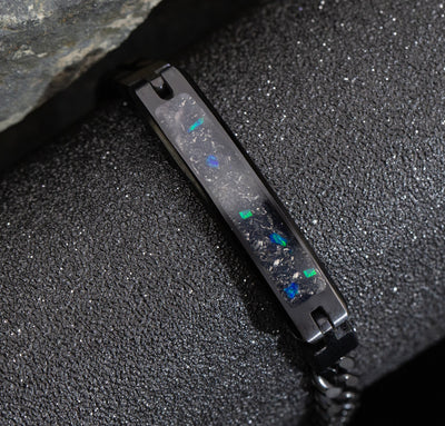 Star Dust Glowstone Cuban Link ID Bracelet - Patrick Adair Designs