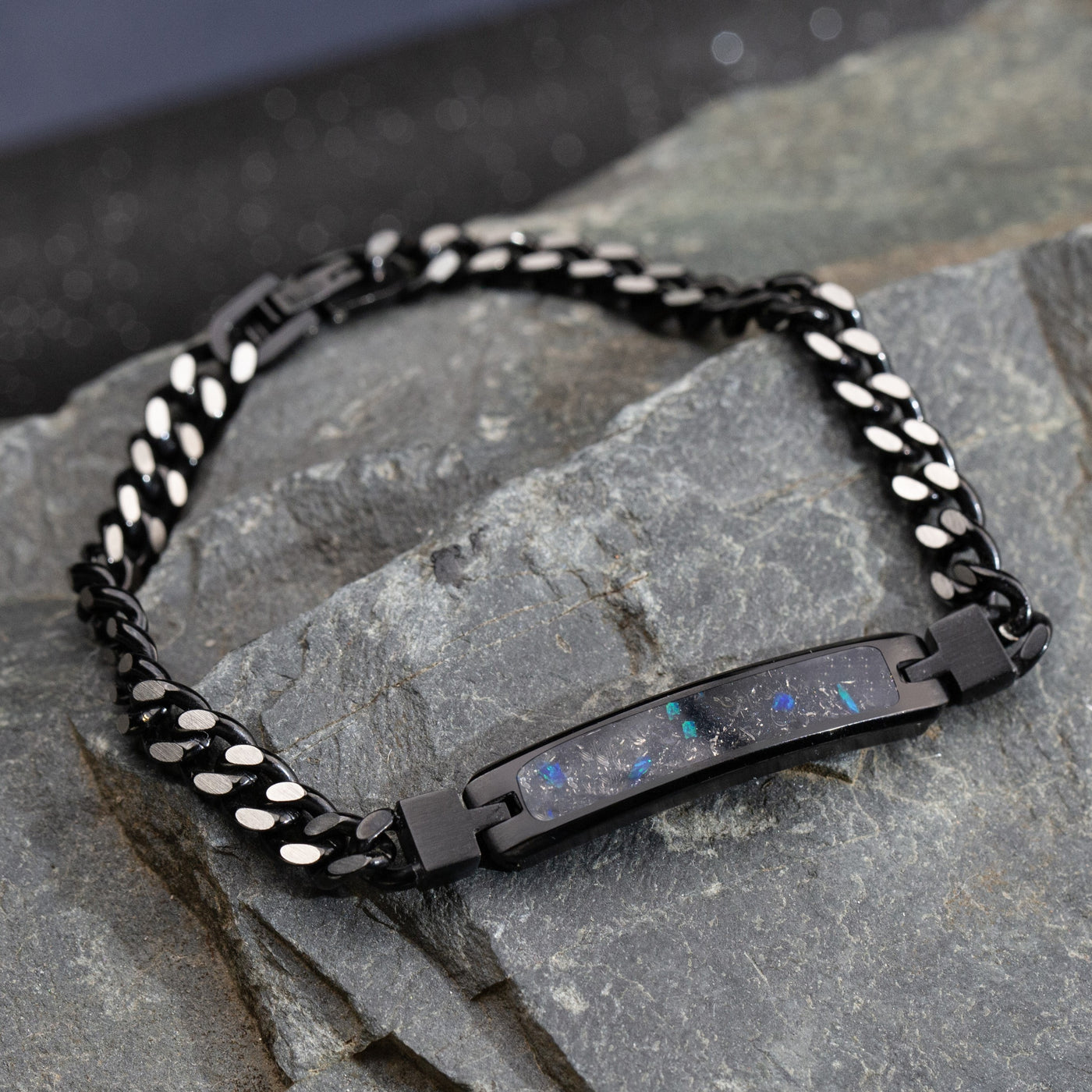 Star Dust Glowstone Cuban Link ID Bracelet - Patrick Adair Designs