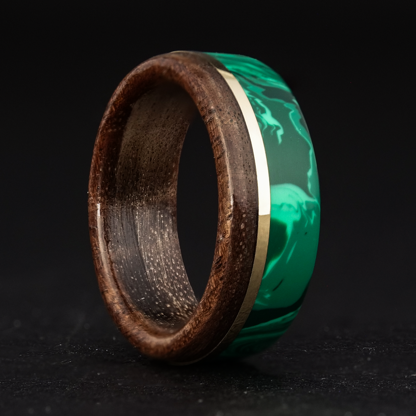 Wood, Gold, and Trustone Ring