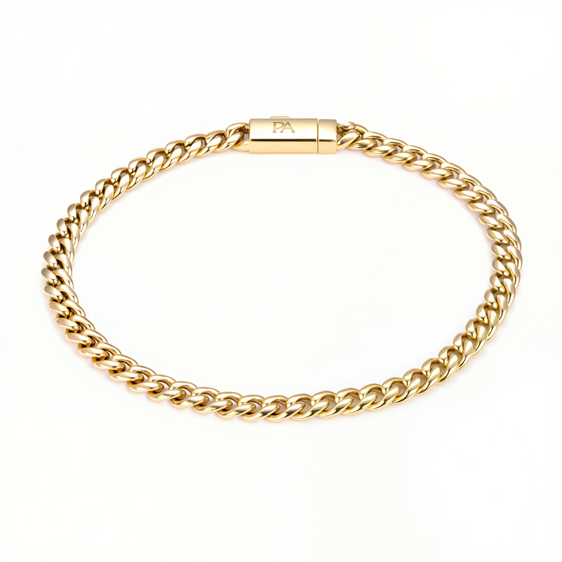 Gold Cuban Link Bracelet 5mm