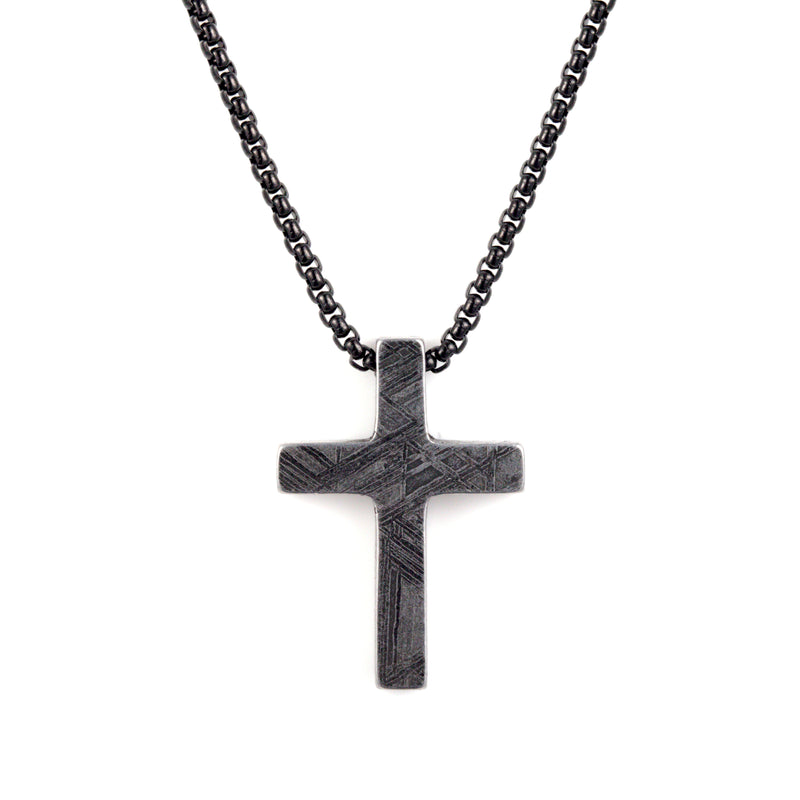 Solid Meteorite Cross Pendant - Patrick Adair Designs