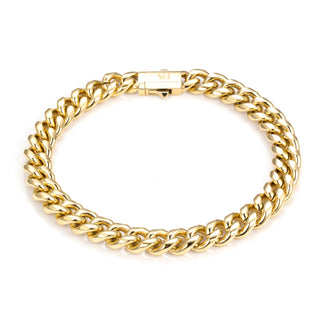 Gold Cuban Link Bracelet 8mm