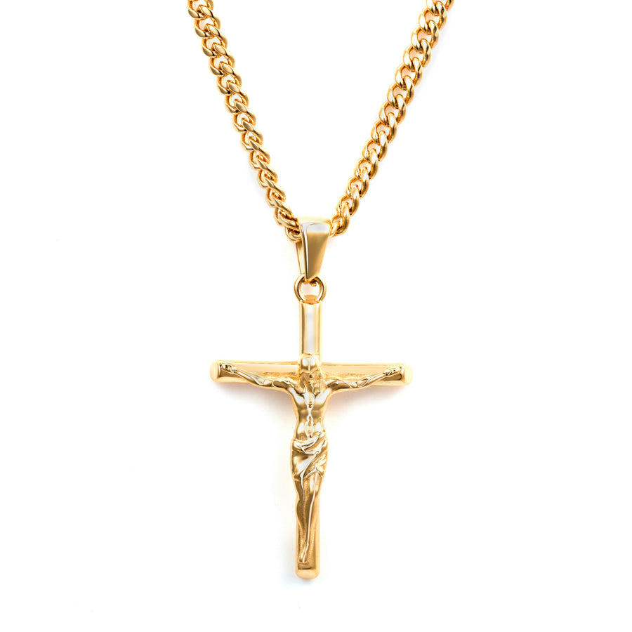 Gold Crucifix Pendant - Patrick Adair Designs