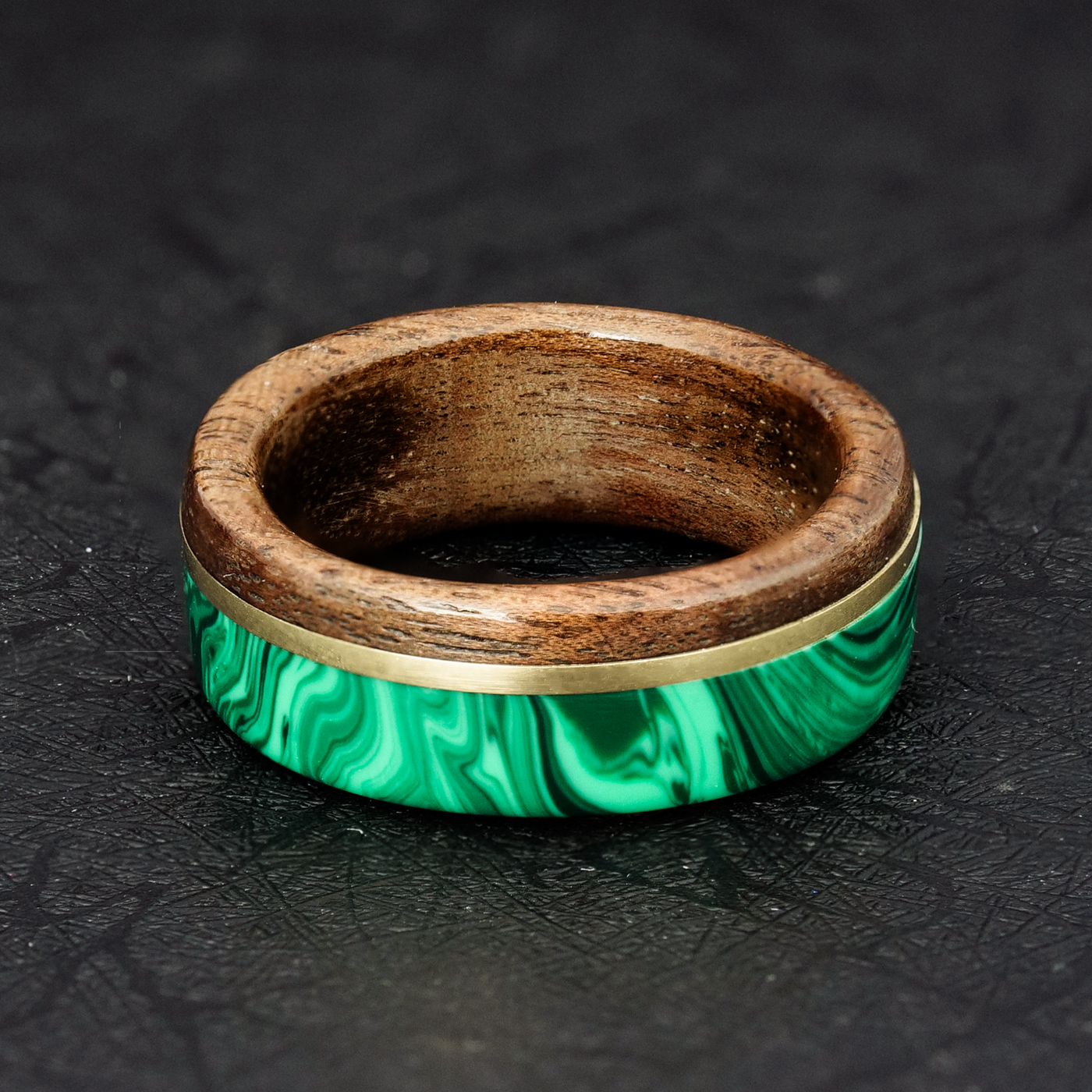 Wood, Gold, and Trustone Ring