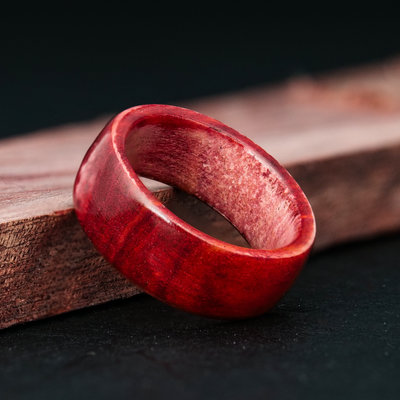 Red Blood Wood Ring