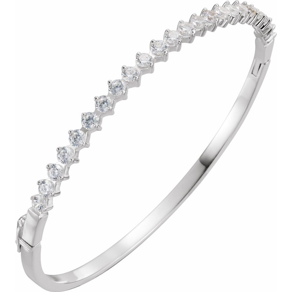 Sterling Silver Imitation White Cubic Zirconia Bracelet