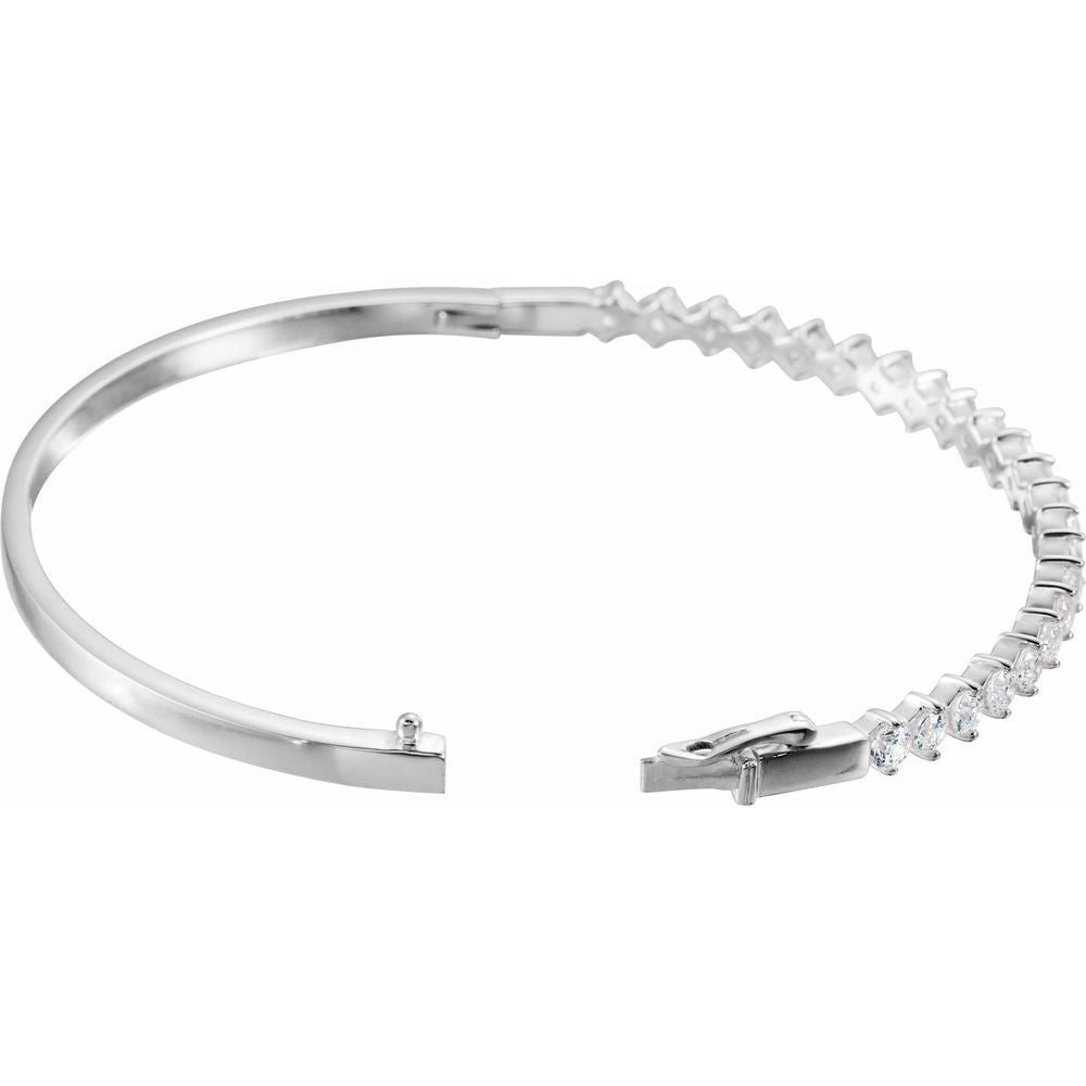 Sterling Silver Imitation White Cubic Zirconia Bracelet