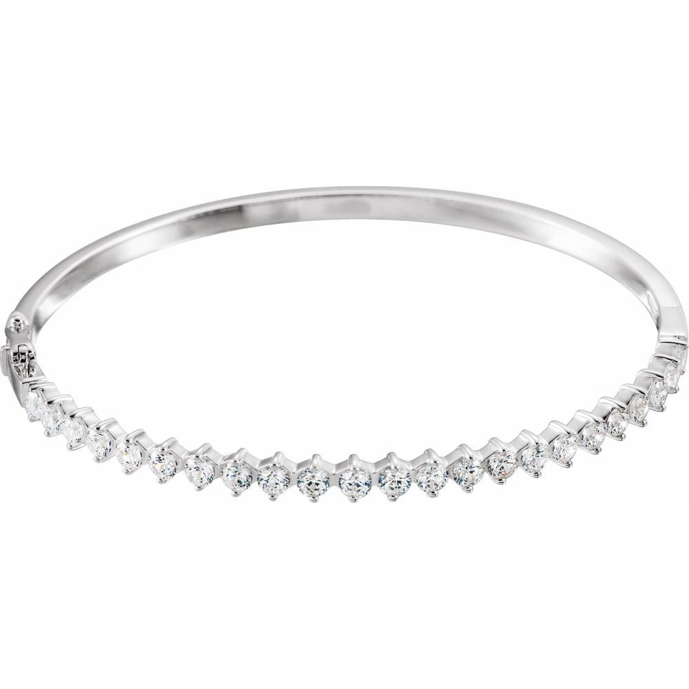 Sterling Silver Imitation White Cubic Zirconia Bracelet