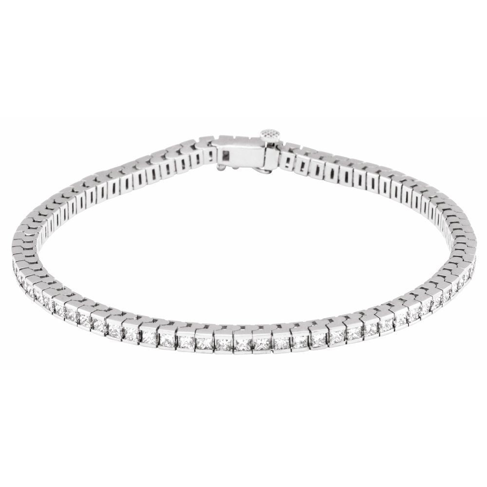 14K Gold 3 9/10 CTW Natural Diamond Line 7 1/4" Bracelet