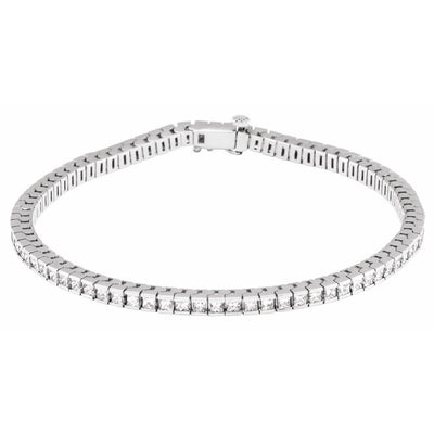 14K Gold 3 9/10 CTW Natural Diamond Line 7 1/4" Bracelet