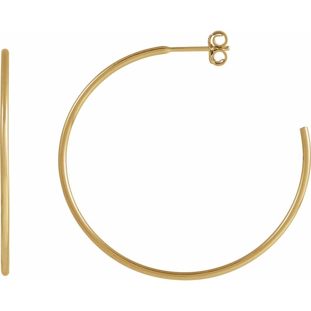 14K Yellow Gold-Filled 38 mm Hoop Earrings