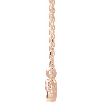 14K Gold 1/4 CTW Lab-Grown Diamond French-Set Bar Necklace