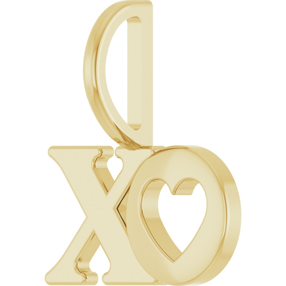 14K Gold XO Charm/Pendant