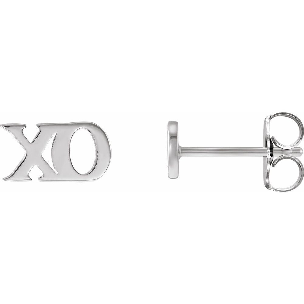 14K Gold Petite XO Stud Earrings