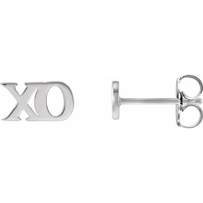 14K Gold Petite XO Stud Earrings