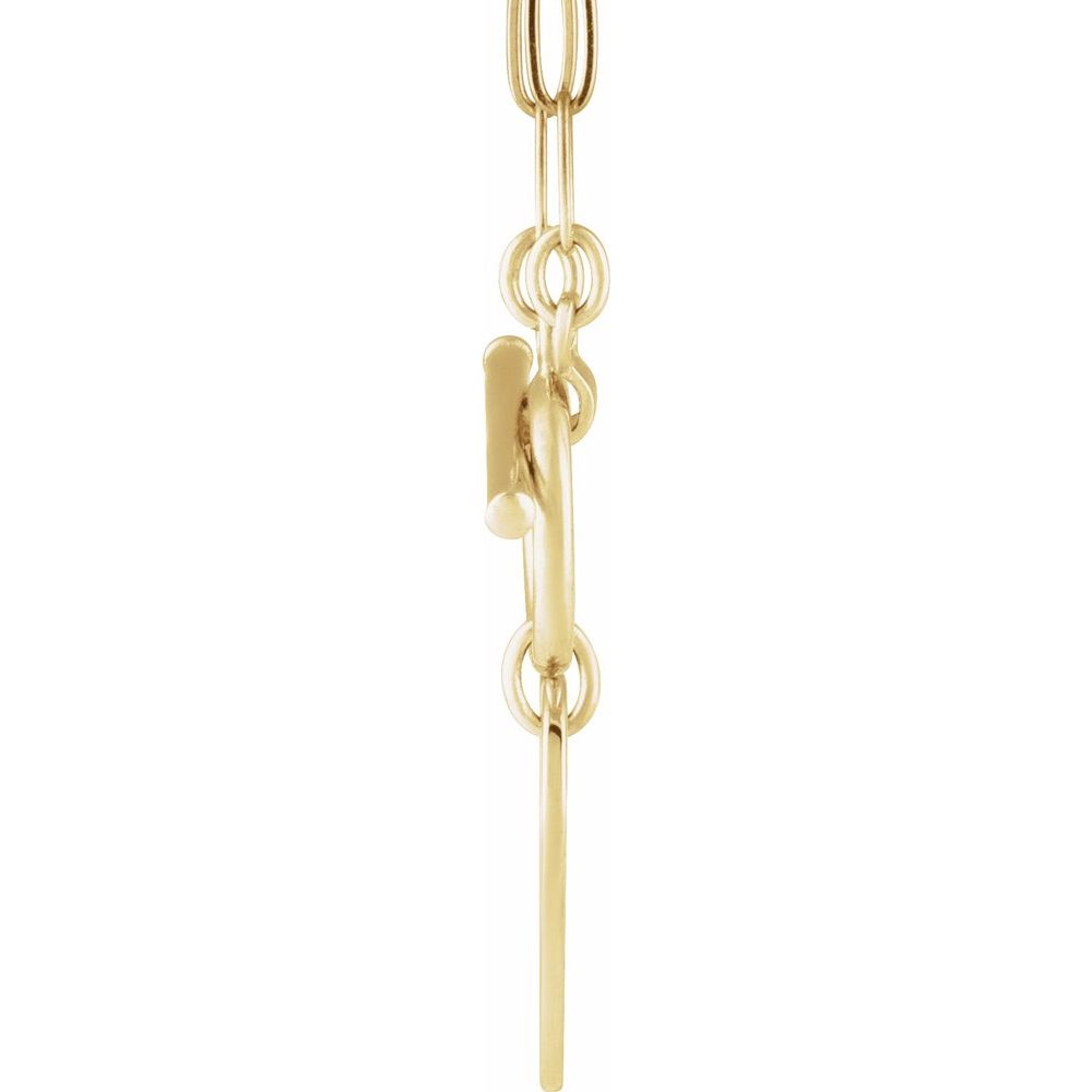 14K Gold Engraveable Heart Toggle Necklace