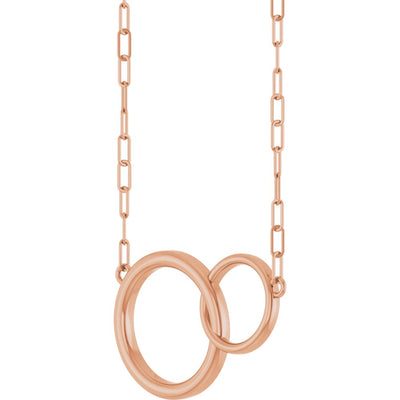 14K Gold Interlocking Circle Necklace