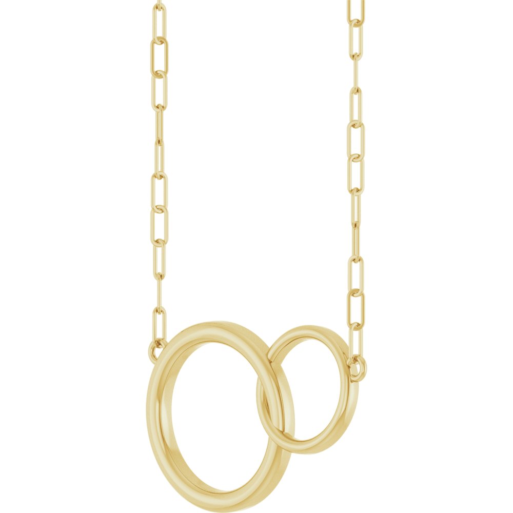 14K Gold Interlocking Circle Necklace