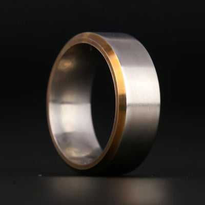Anodized Edge Titanium Ring - Patrick Adair Designs