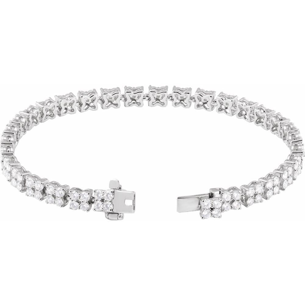 14K Gold 5 1/3 CTW Lab-Grown Diamond Line 7 1/4" Bracelet