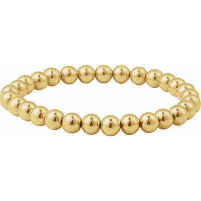 14K Yellow Gold-Filled 6 mm Elastic Bead