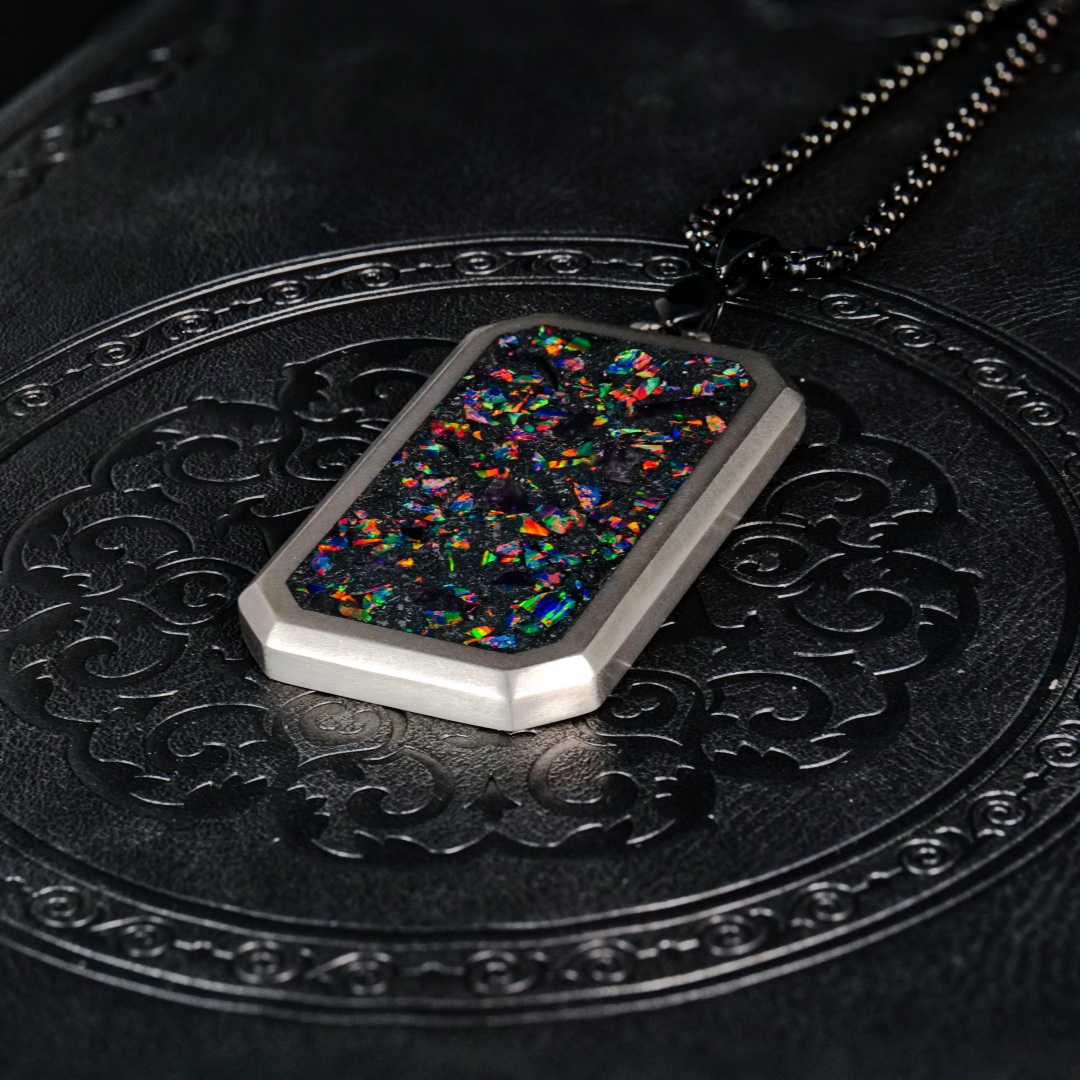 Black Fire Opal Glowstone Pendant