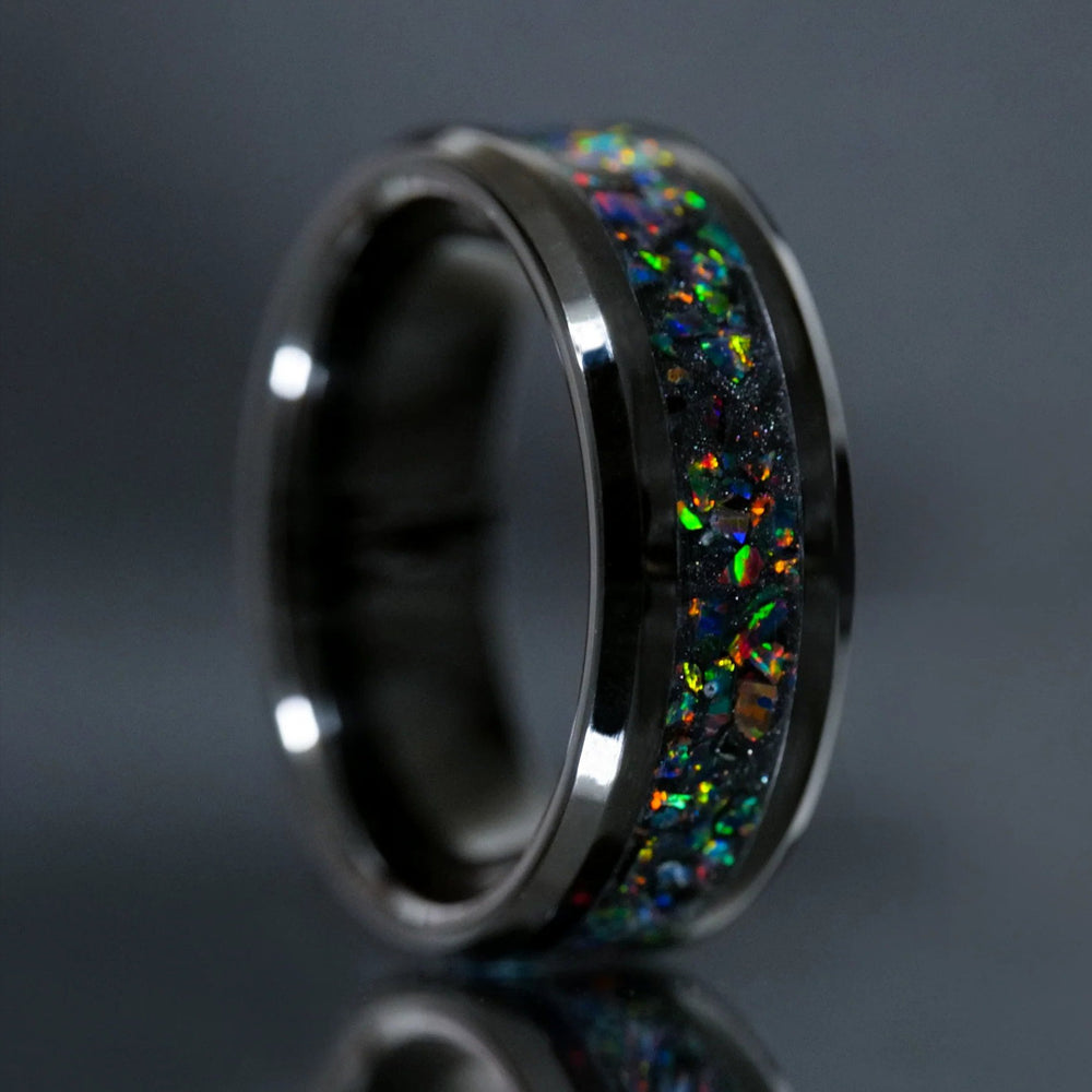 Black Fire Opal Glowstone Ring - Patrick Adair Designs