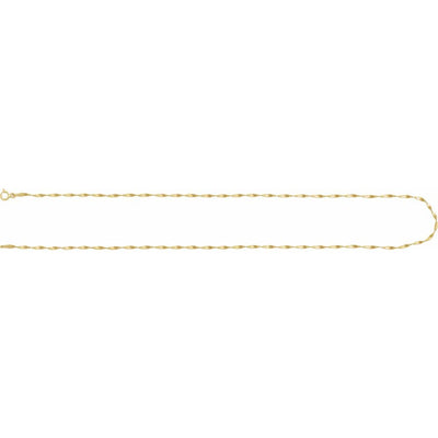 14K Yellow Gold 1.6 mm Twisted Herringbone 7" Chain