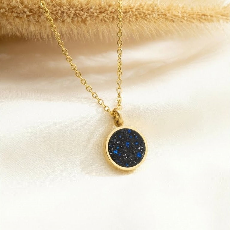 Star Dust Glowstone Circular Pendant Necklace