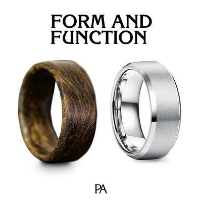 Red Burl Carbon Fiber Ring - Patrick Adair Designs