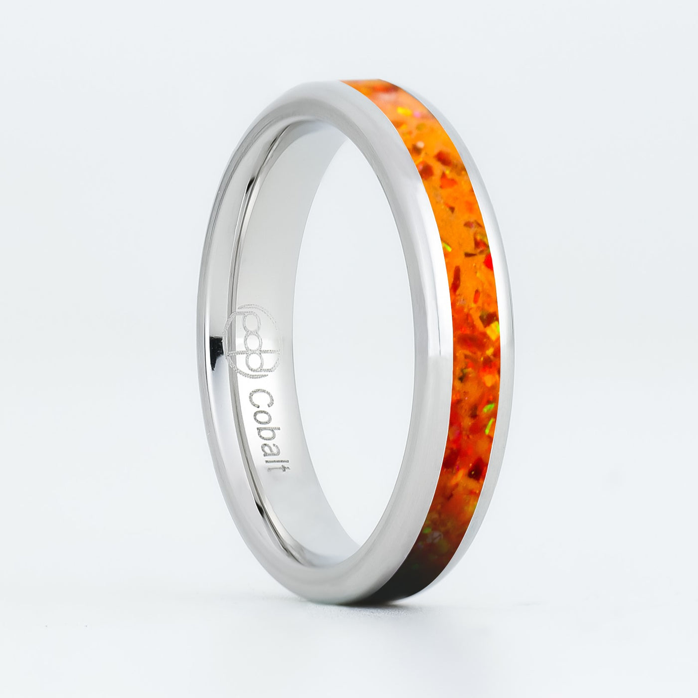 Orange Fire Opal Glowstone Stackable Ring