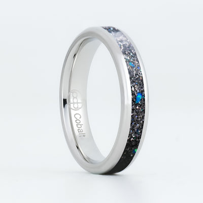 Matching Radiant Star Dust Glowstone Wedding Ring Set