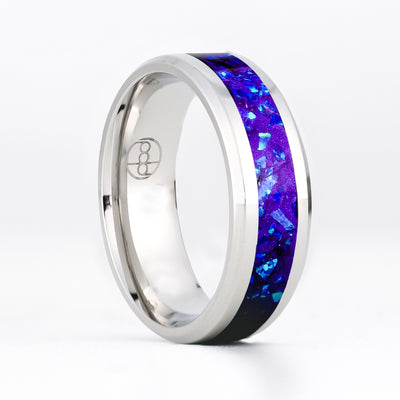 Matching Lavender Opal Glowstone Wedding Ring Set