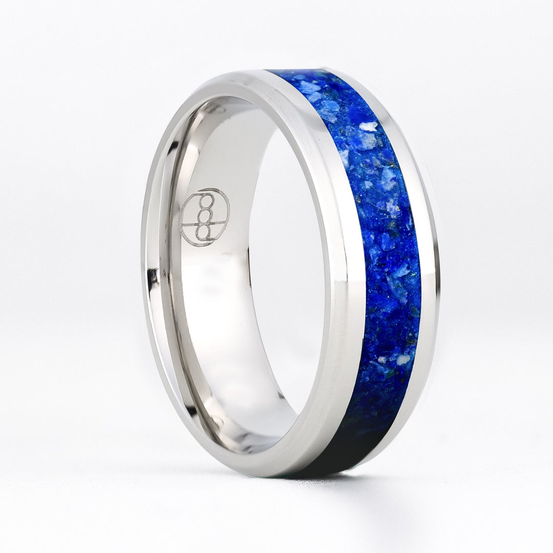 Matching Lapis Lazuli Glowstone Wedding Ring Set | Patrick Adair