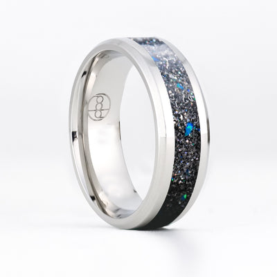 Matching Radiant Star Dust Glowstone Wedding Ring Set